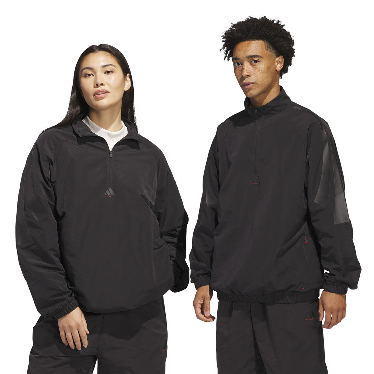 Buy adidas Unisex Black Solid 1/2 Zip Basketball Jacket Online