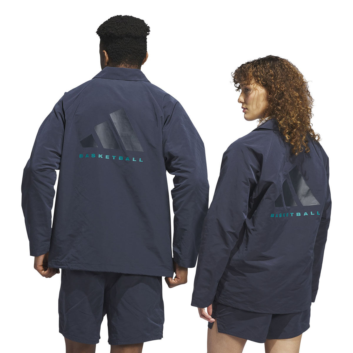 Buy adidas Unisex Navy Blue Back Typography Coach Jacket Online