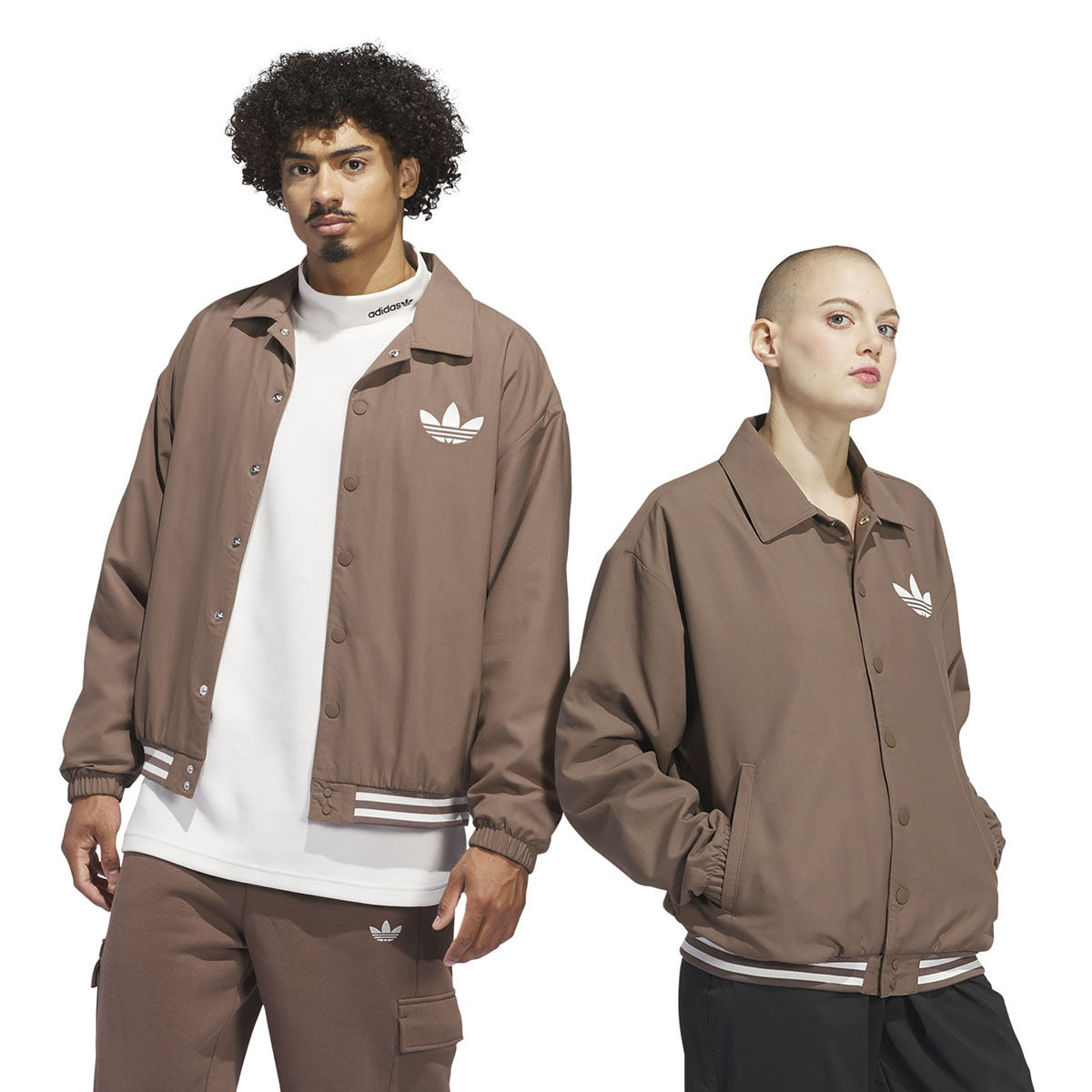 Buy adidas Unisex Brown Solid Coach Jacket Online