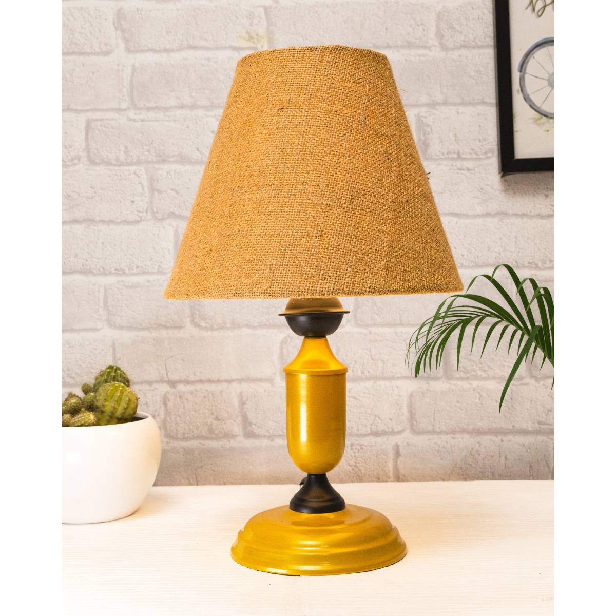 Homesake Murphy Golden Table Lamp Jute Cone