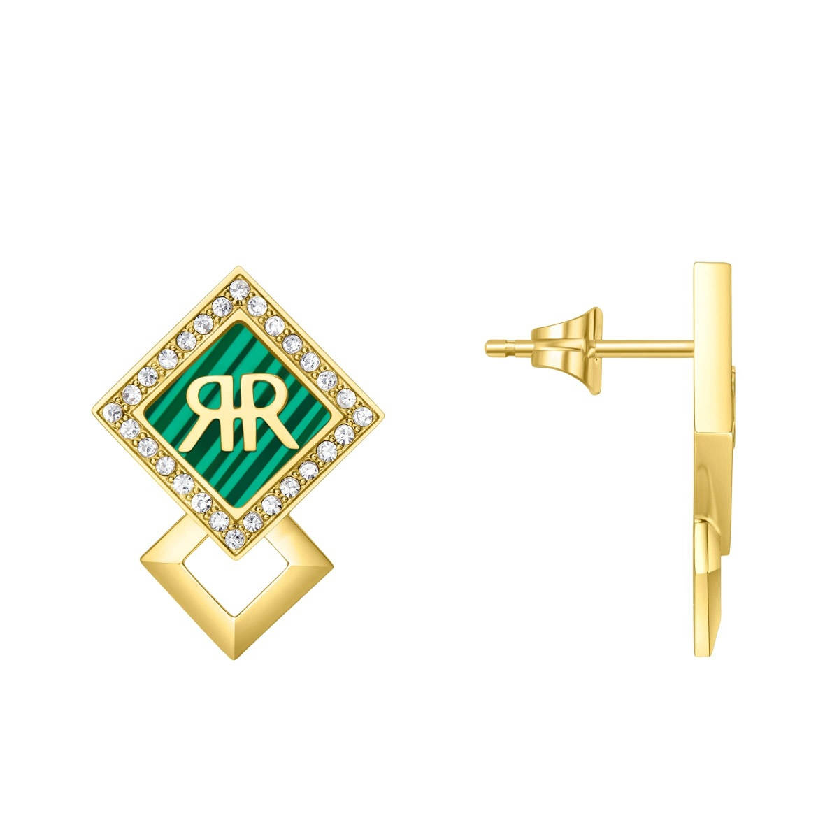 Cerruti 1881 Women Green DIAMANTE Earrings