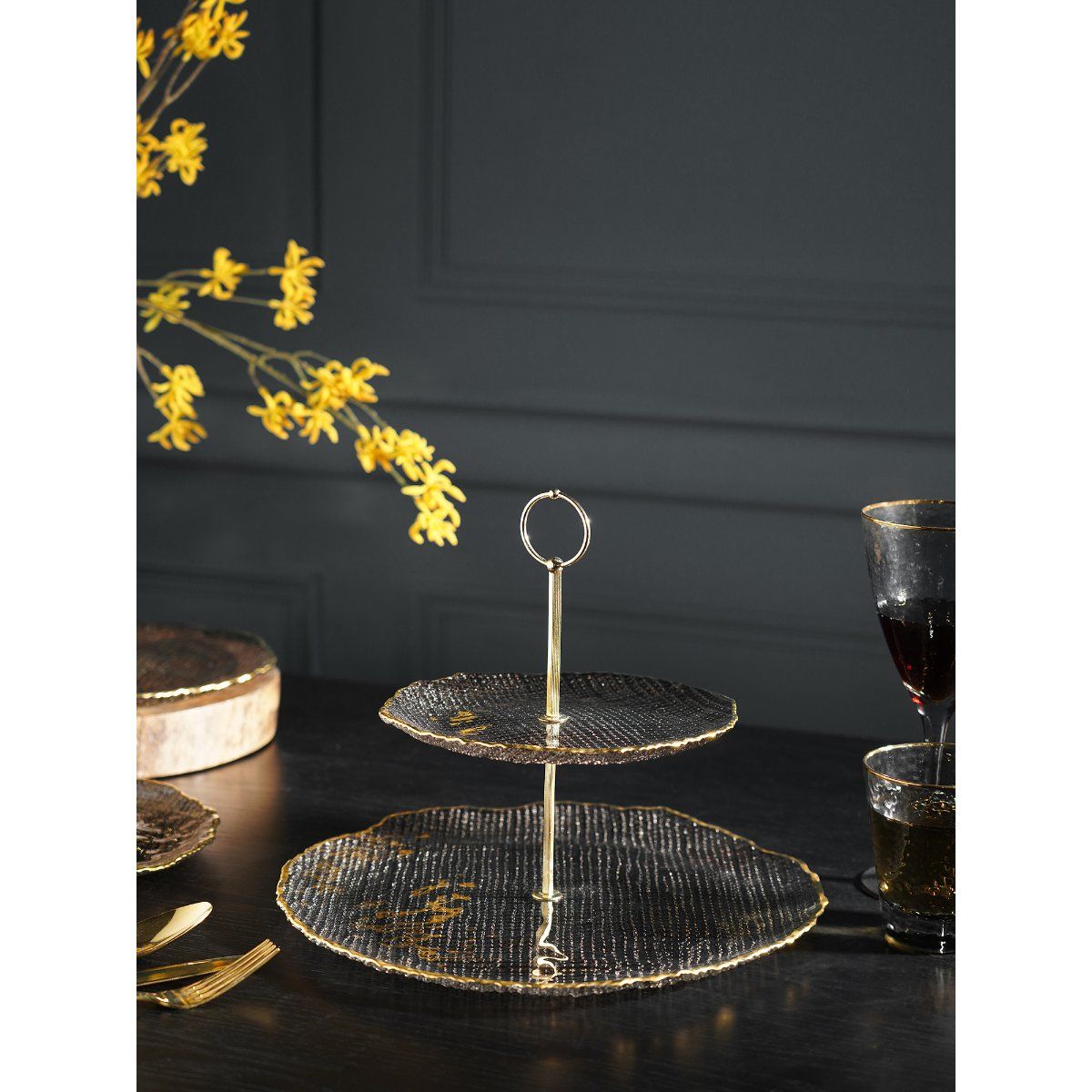 Pure Home + Living Clear Fizz Textured Glass Cake Stand: Buy Pure Home +  Living Clear Fizz Textured Glass Cake Stand Online at Best Price in India |  Nykaa