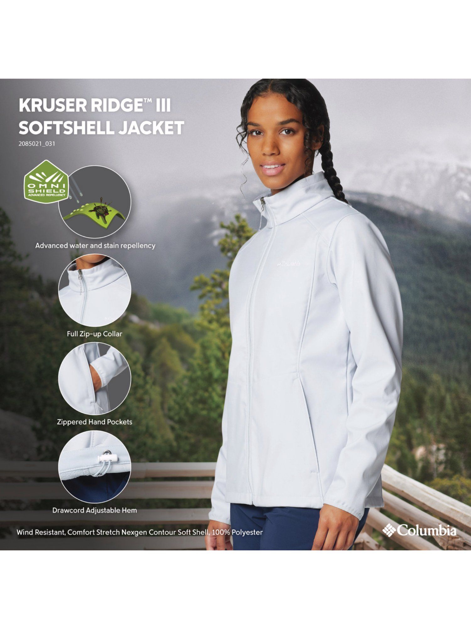 Buy Columbia Womens Purple Omnishield Kruser Ridge III Softshell