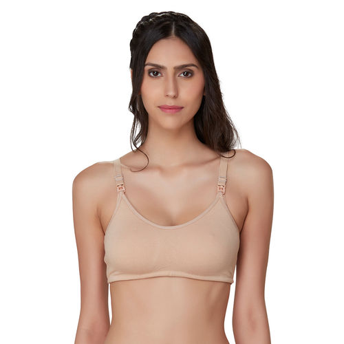 Buy Inner Sense Organic Antimicrobial Soft Cup feeding Bra - Nude (38C)  Online