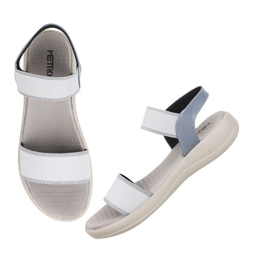 Buy Metro Womens Grey Platform HeelsMetro Grey Synthetic Stripes