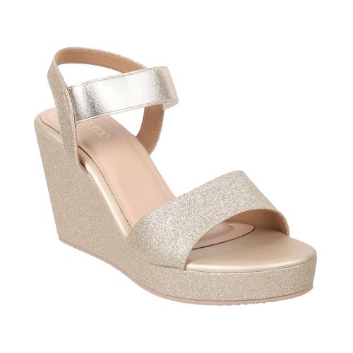 Buy Metro Womens Gold Platform HeelsMetro Gold Synthetic