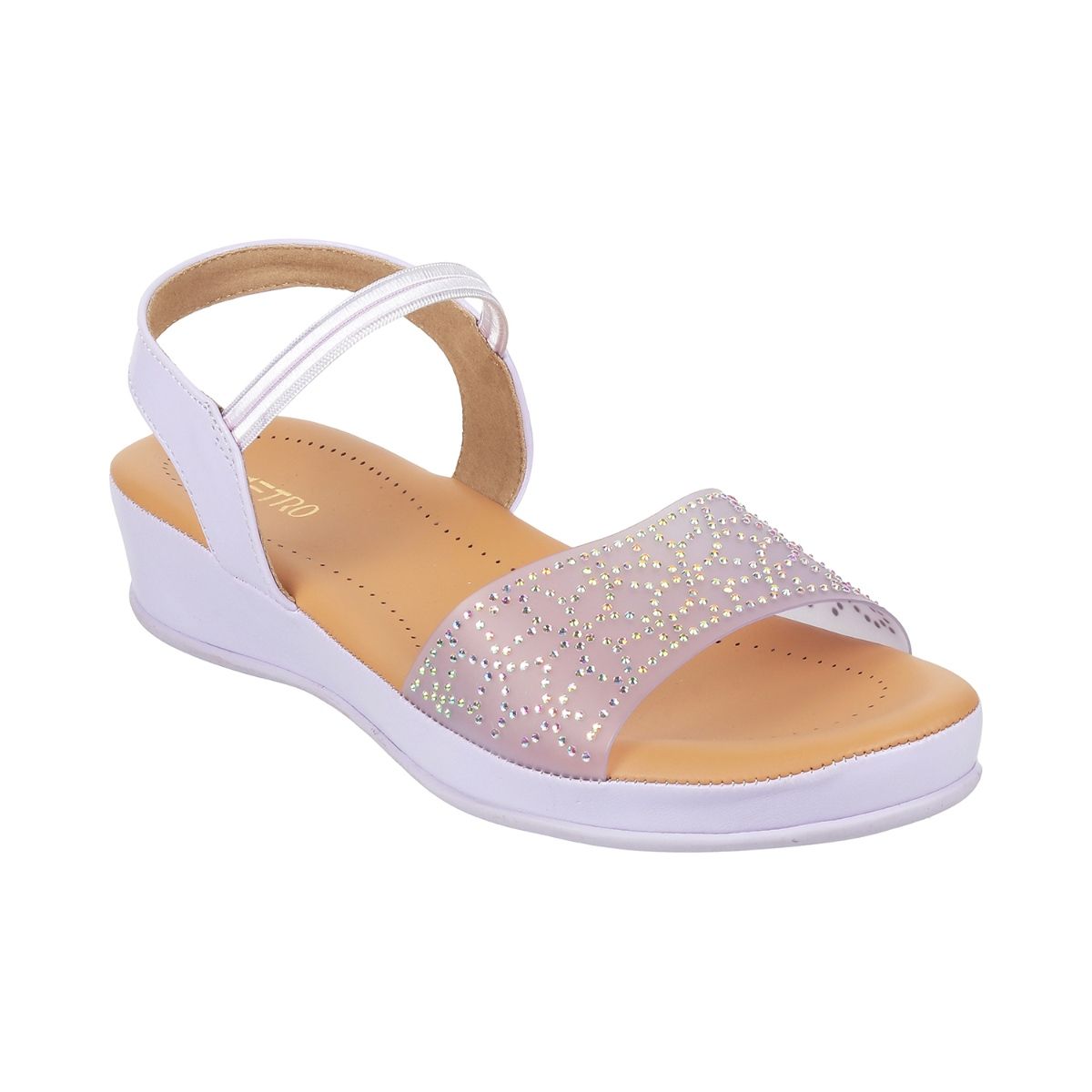 Buy FABBHUE Purple Synthetic Leather Slipon Women's Party Wear Sandals |  Shoppers Stop