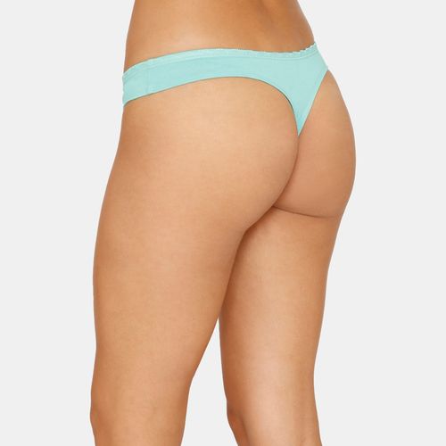 Buy Zivame Low Rise Zero Coverage Thong - Exotic Orange online