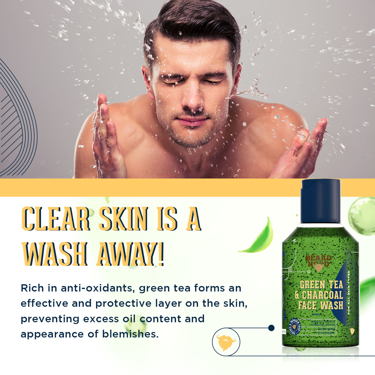paraben free face wash for men