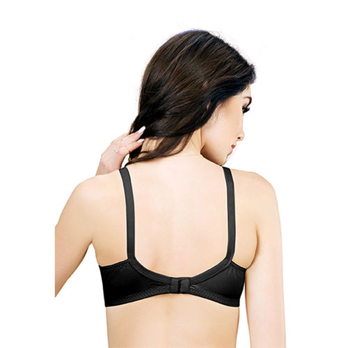 Buy Groversons Paris Beauty Women's Cotton Non Padded Non-Wired Push-up Bra  (CHANDERKIRAN_Black_34) at