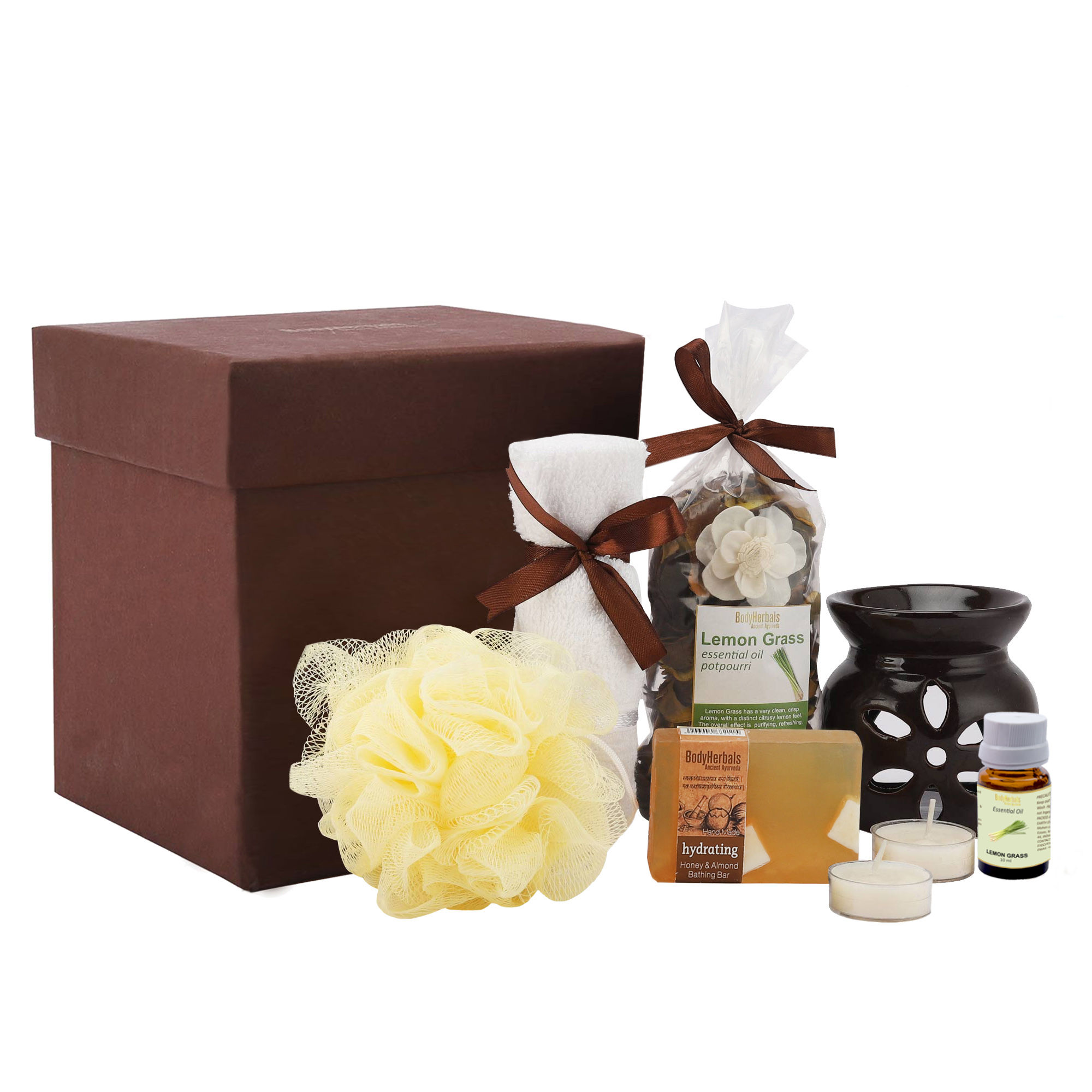 BodyHerbals Honey & Almond Soap Spa Set Gift Box - Gift Sets & Combos for Women & Men