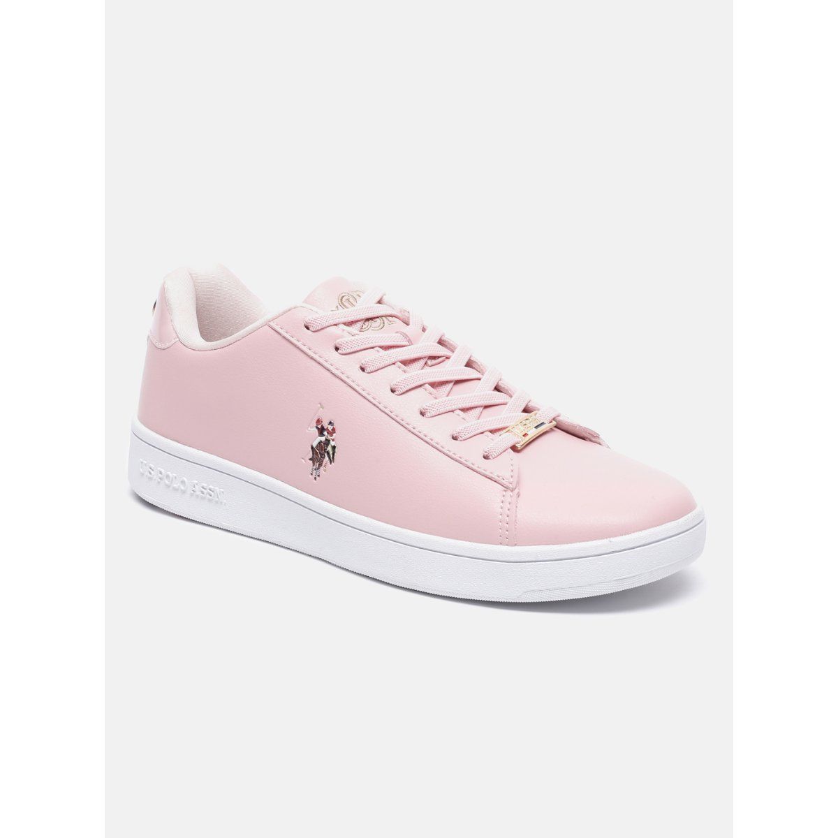 U.S. POLO ASSN. Pink Polyester Women's Sneaker