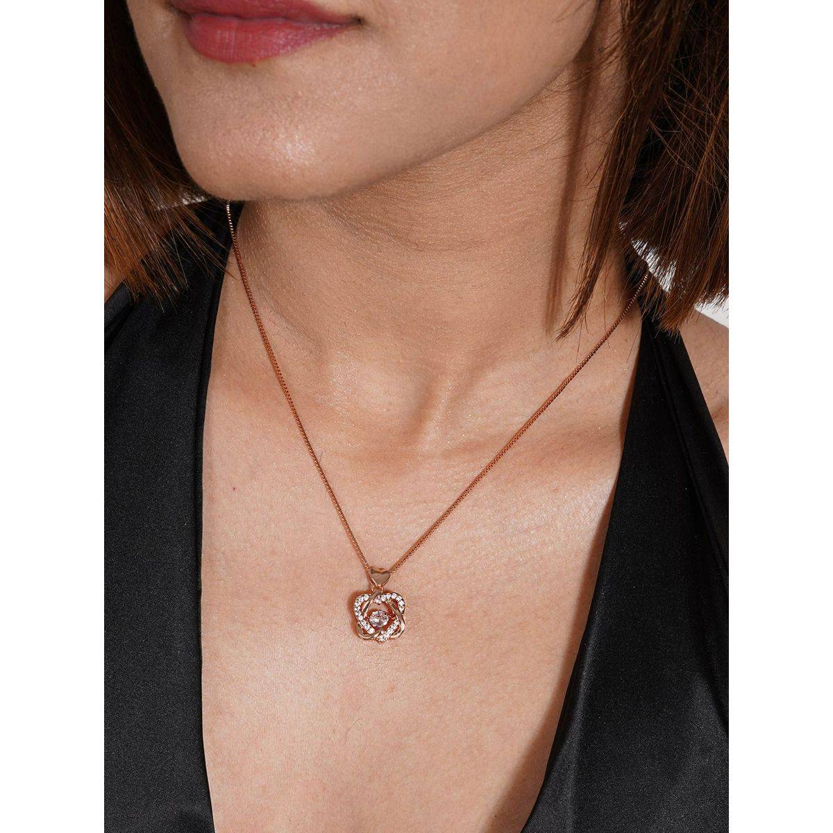 Joker & Witch Viola Rosegold Heart Necklace
