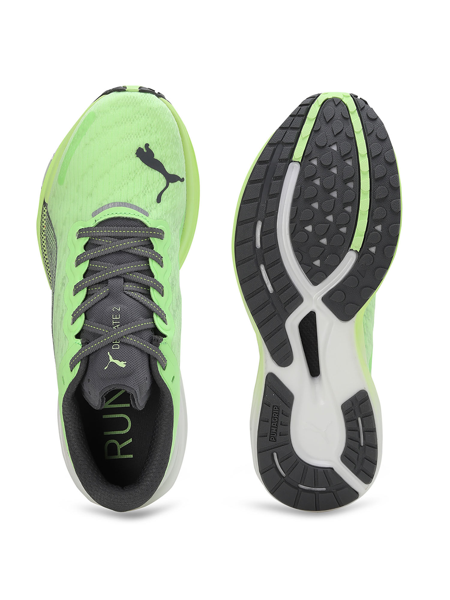 Puma running shoes sales green