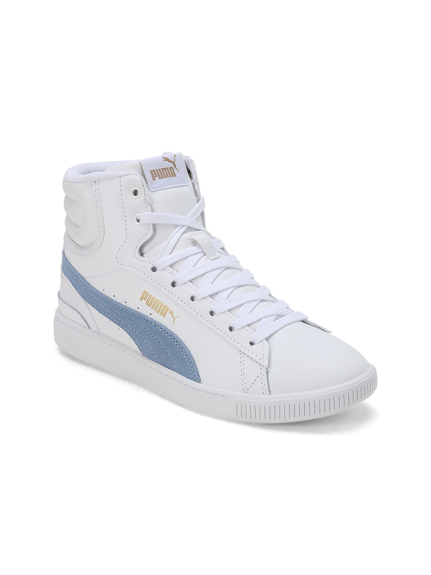 Puma Vikky V3 Mid L Women White Sneakers UK 5