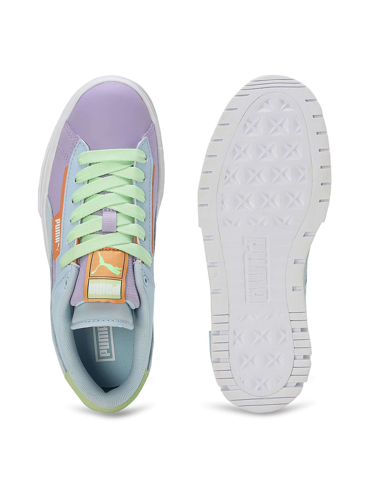 Puma Mayze Crashed Women Purple Sneakers (UK 3)