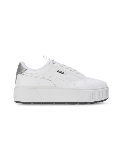 Puma Karmen Pop-Up Metallics Women White Sneakers (UK 4)