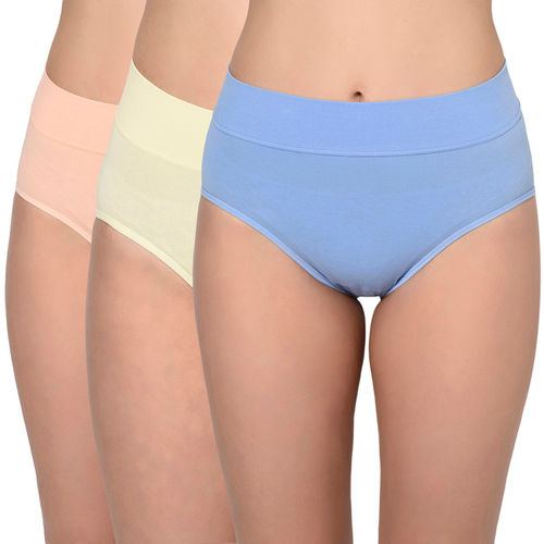 Bodycare Women's Solid High Cut Panty (pack Of 3) - Multi-Color (M/85)