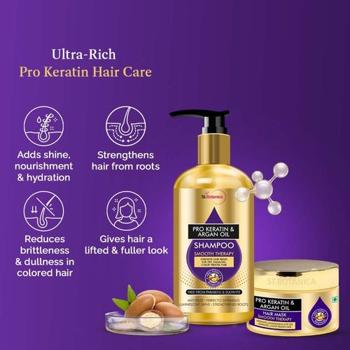  Pro Keratin And Argan Oil Shampoo + Hair Mask: Buy   Pro Keratin And Argan Oil Shampoo + Hair Mask Online at Best Price in India  | Nykaa