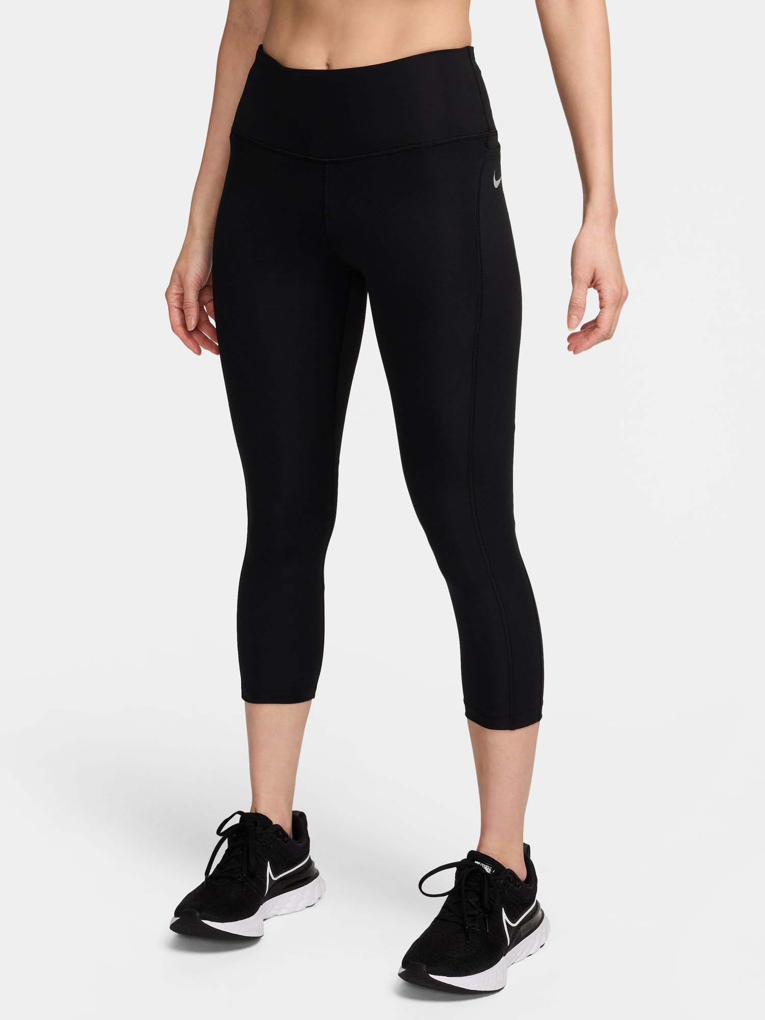Buy Nike Black Solid Fast Crop Women Tights - CZ9239-010 Online