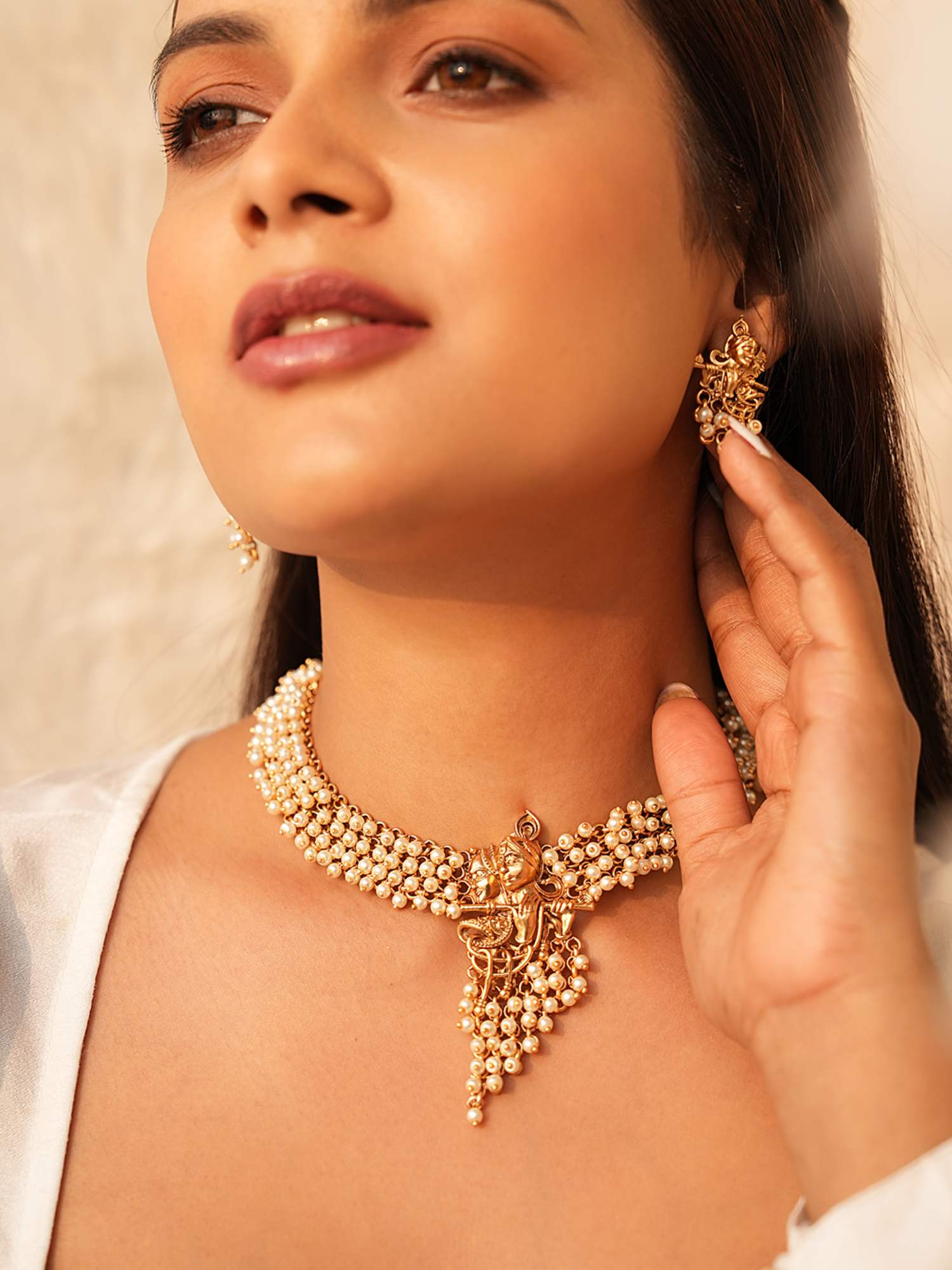 BINNI Divine Krishna Pearl Necklace Set