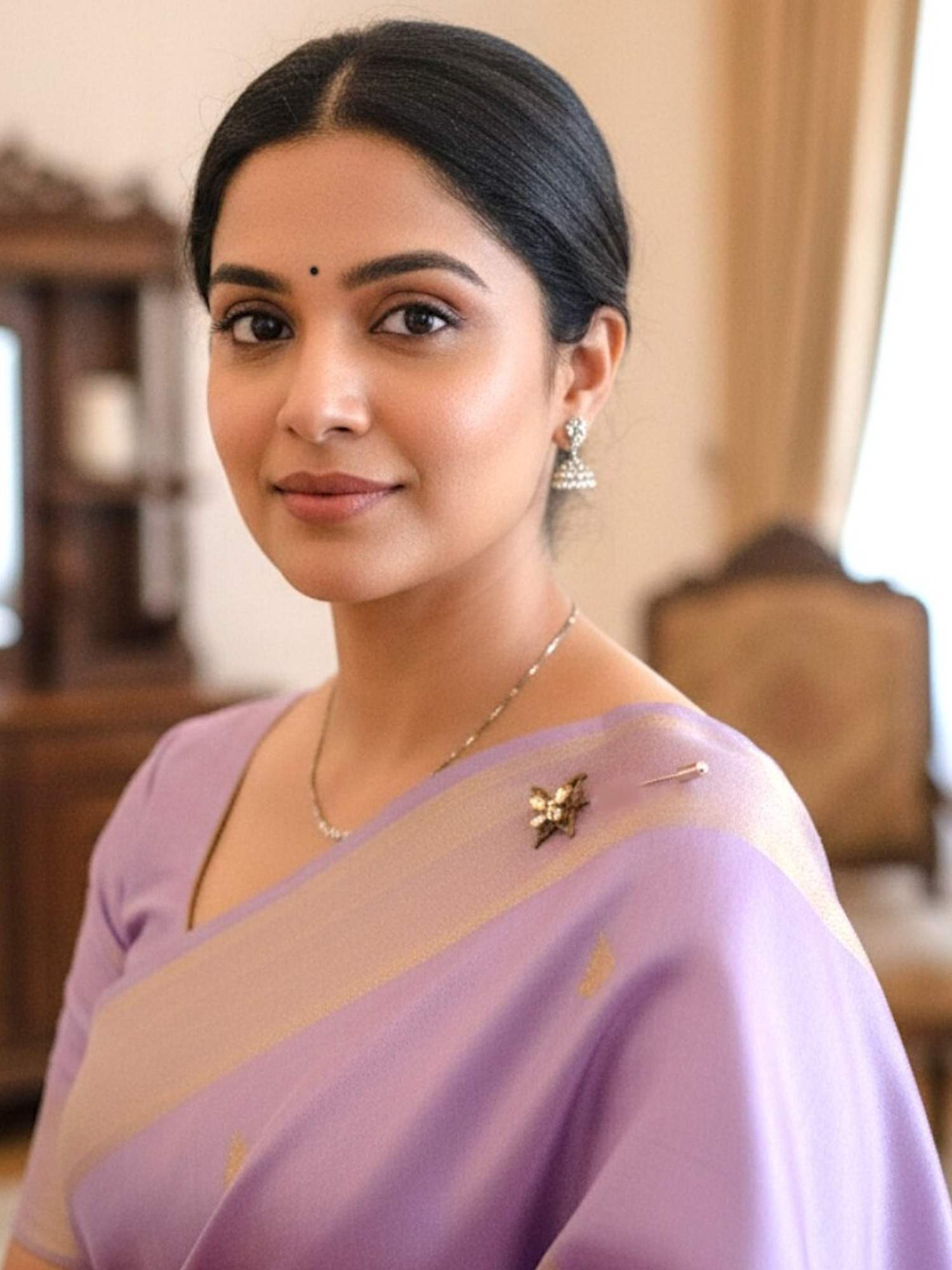 Accessher Golden Butterfly Enamel Saree Brooch Lapel Pin