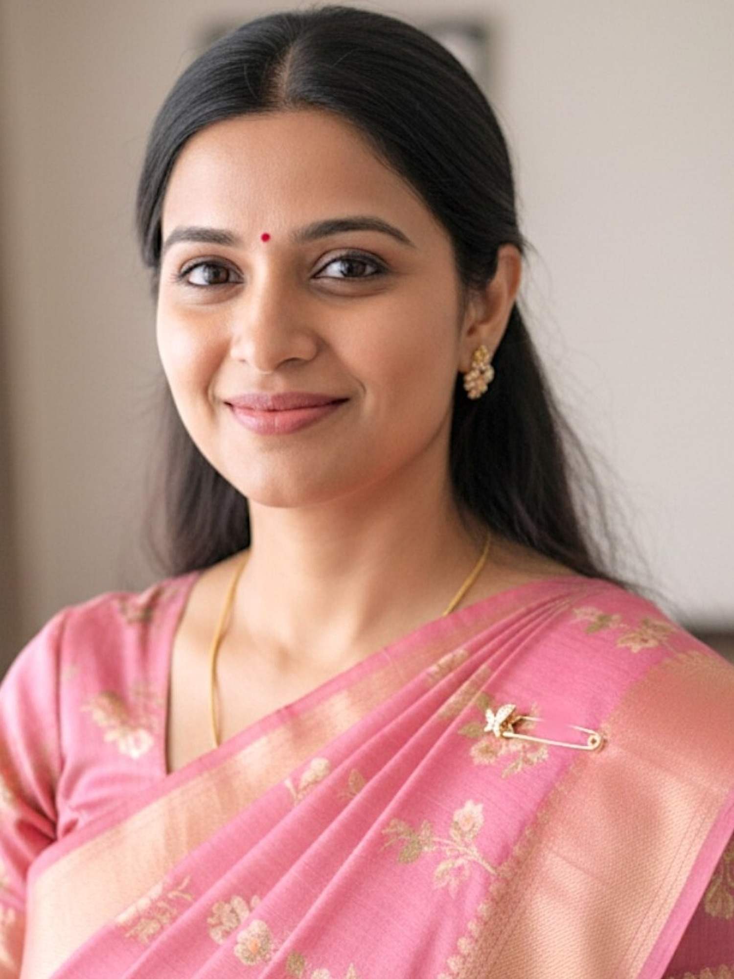 Accessher Gold-Plated Butterfly Ad Saree Safety Pin Brooch