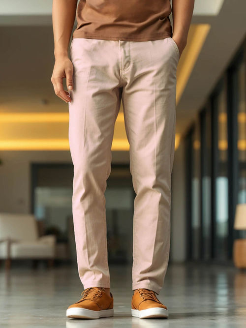 Bewakoof Men's Desert Beige Pants