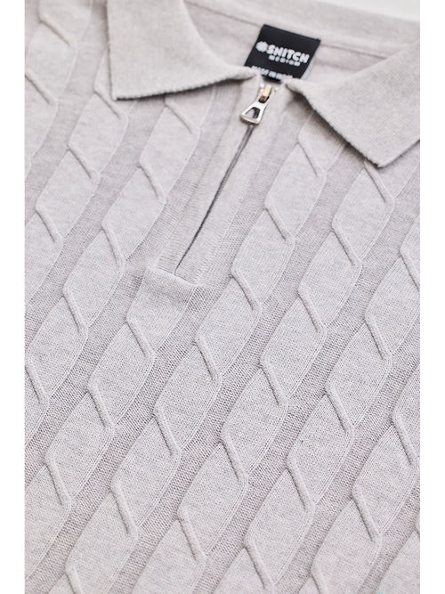 Long Sleeve River Island Knitted Polo River Island River Beige