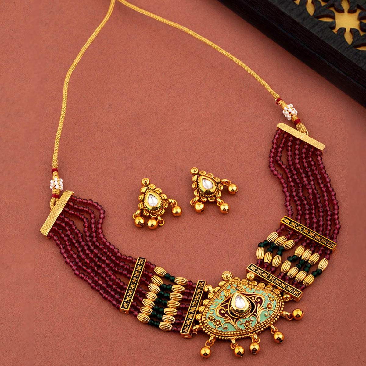 Voylla CZ Gems Embellished Choker 