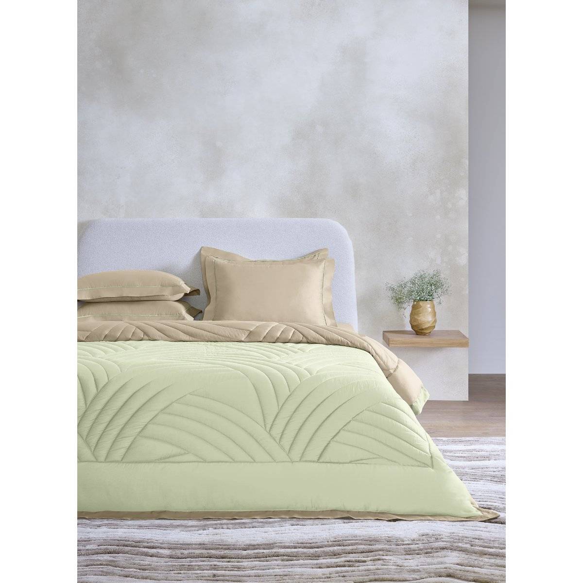 SANSAAR A D'DECOR BRAND LIVE CONSCIOUSLY Celadon French oak Double Comforter Bedding Set Queen