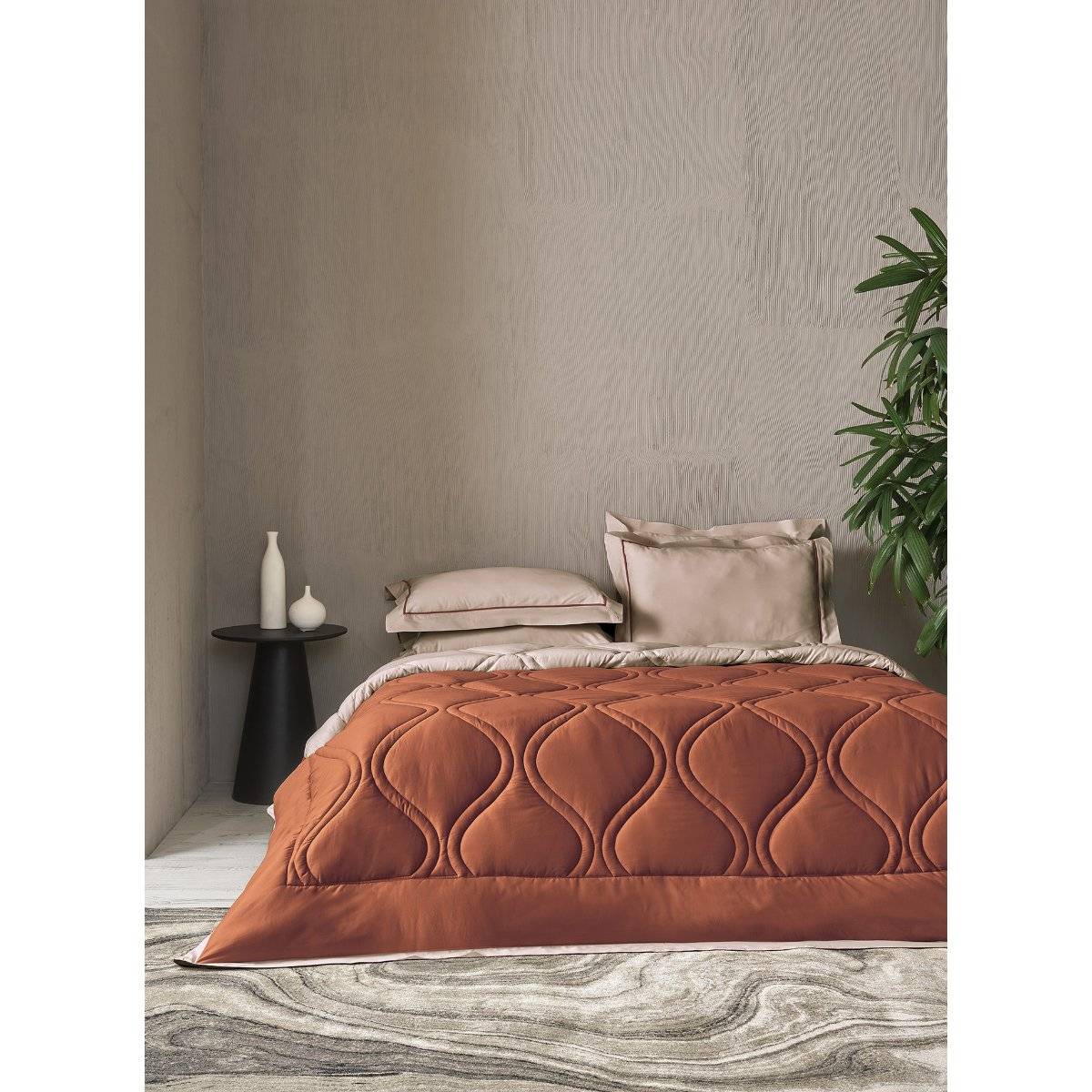 SANSAAR A D'DECOR BRAND LIVE CONSCIOUSLY Roasted Almond Double Comforter Bedding Set Queen