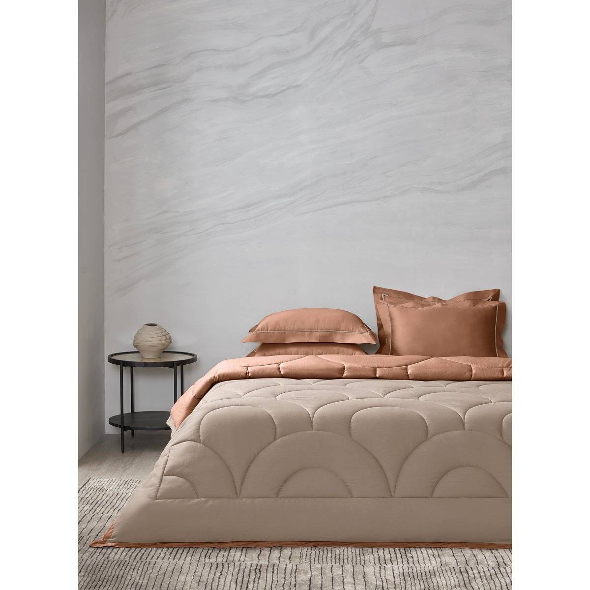 SANSAAR A D'DECOR BRAND LIVE CONSCIOUSLY Light Taupe Rust Double Comforter Bedding Set Queen