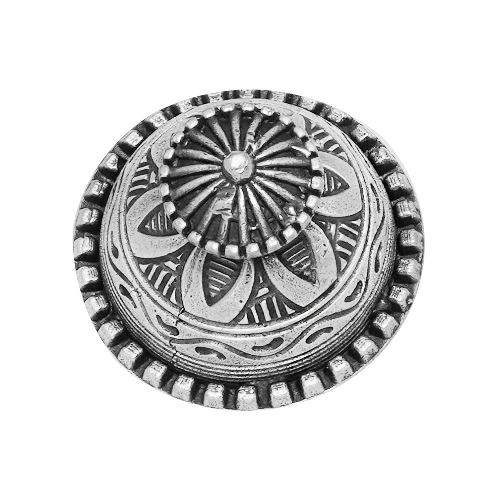 Buy Teejh Sanchi Stupa Silver Oxidised Ring For Women Online