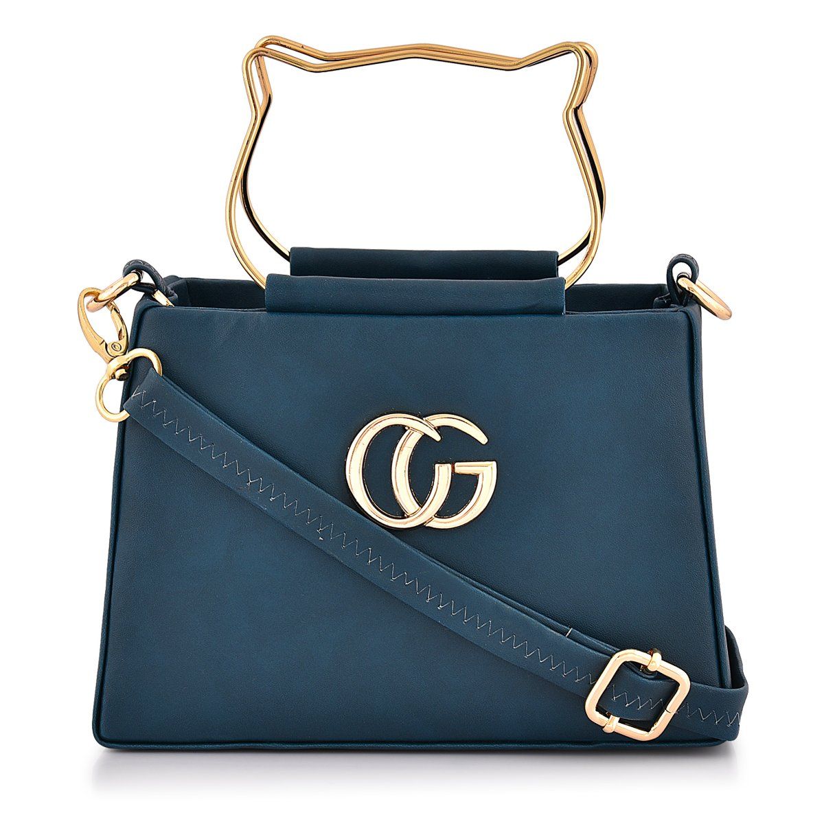 Buy Lapis O Lupo Feger Trendy Women Handbag (Blue) Online