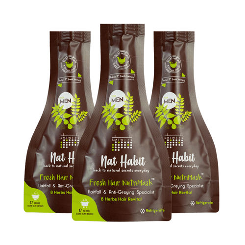 Nat Habit Fresh Hair Nutrimask 8 Herbs Hair Revital - Pack Of 3: Buy Nat  Habit Fresh Hair Nutrimask 8 Herbs Hair Revital - Pack Of 3 Online at Best Price  in India | Nykaa