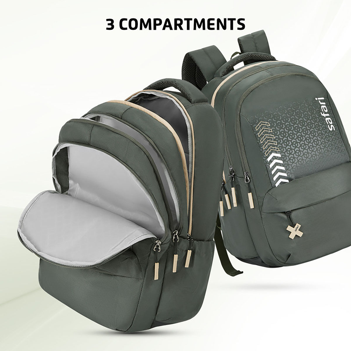 Buy Safari Unisex Bonus Printed Olive Backpack (L) Online