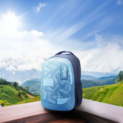 Buy Safari Unisex Triple Printed Blue Backpack (L) Online