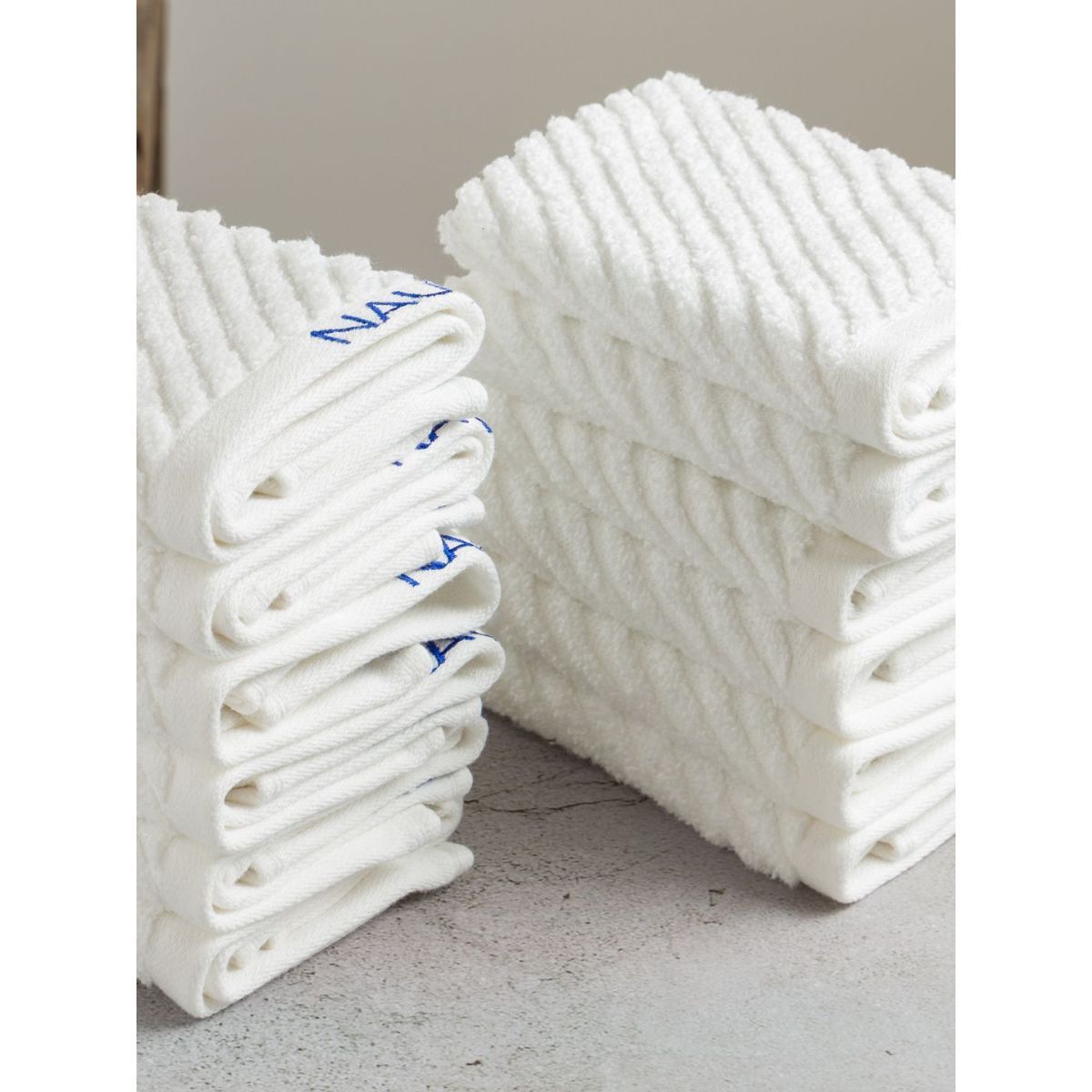 Buy Nautica Fluffy Zero Twist Pure Cotton Towel, Set Of 12 Face Towels 