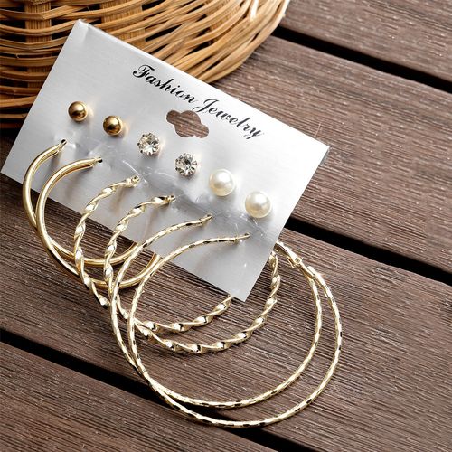 Buy Karatcart Women Set Of Gold Plated Fashion Earrings Online