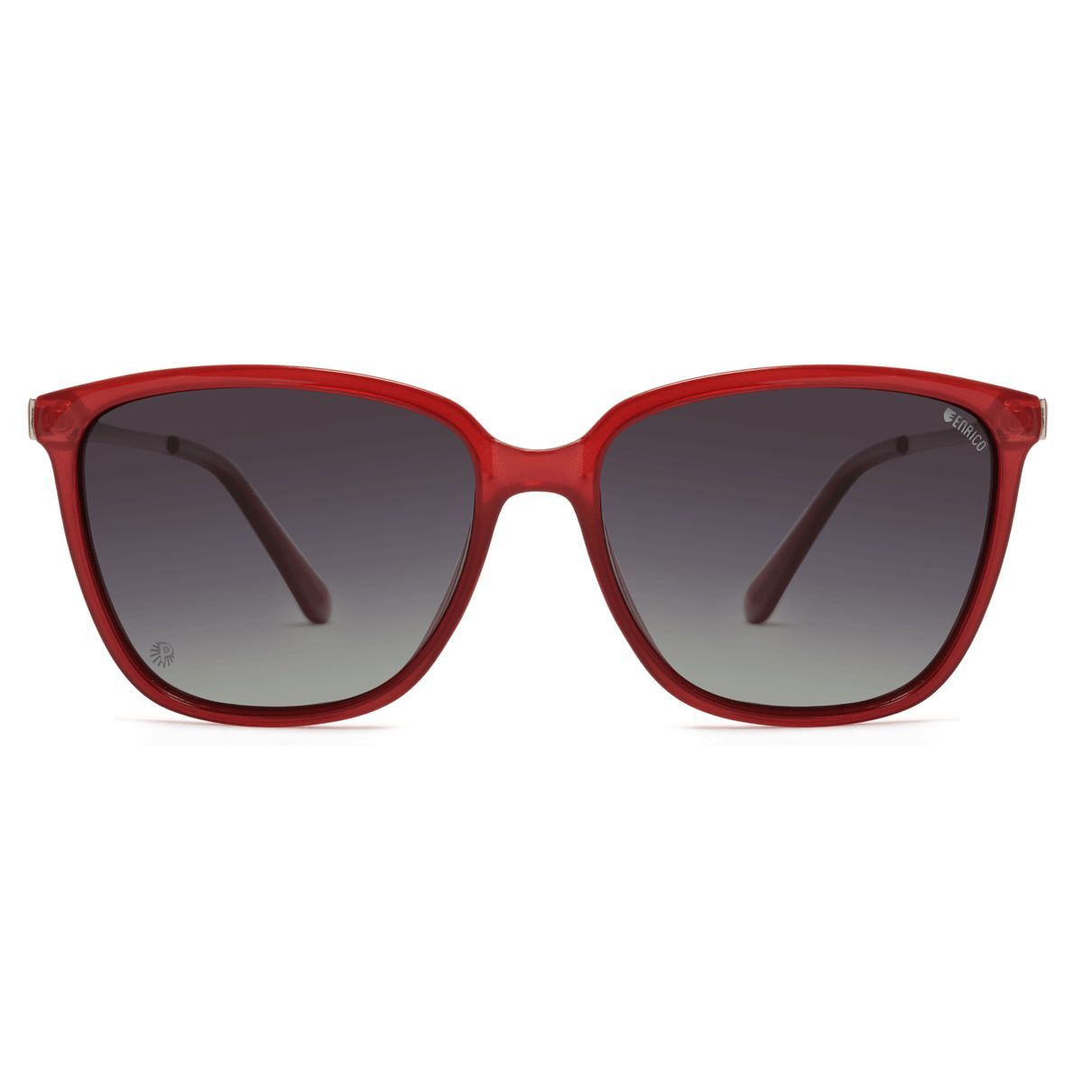 Enrico Red Polycarbonate Wayfarer Jade Unisex Sunglasses