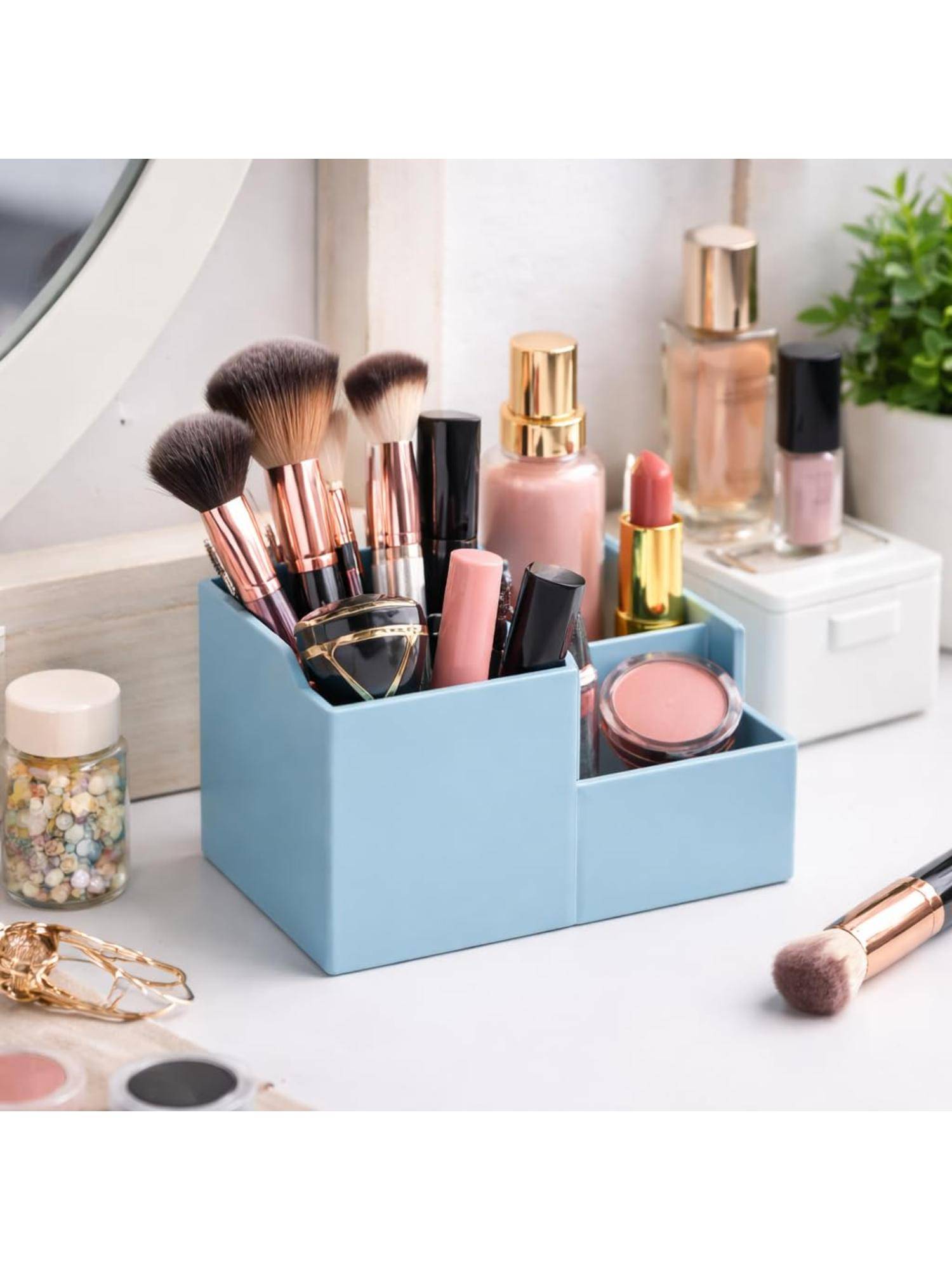 Voncasa Cyan Desk Organizer with Compartments | Pen, Pencil and Marker Holder