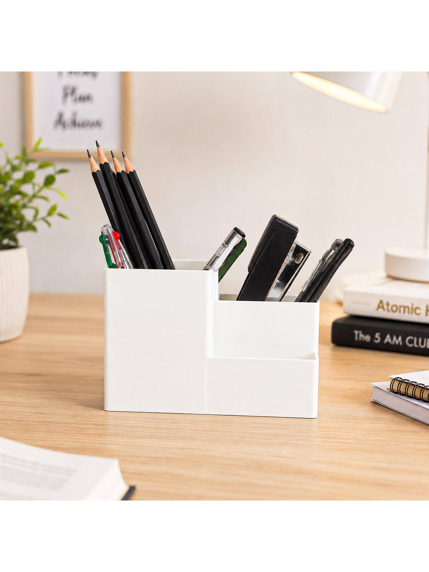 Voncasa Multipurpose Desk Organizer Box | Stationery Holder for Pens, Pencils, Markers