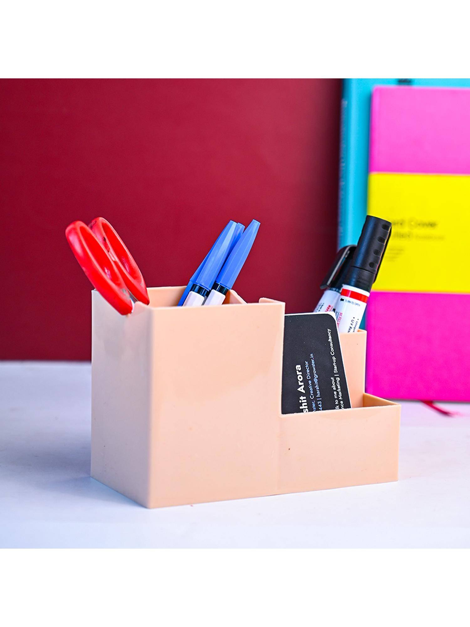 Voncasa Multipurpose Desk Organizer | Plastic Pen, Pencil, Marker and Holder Box