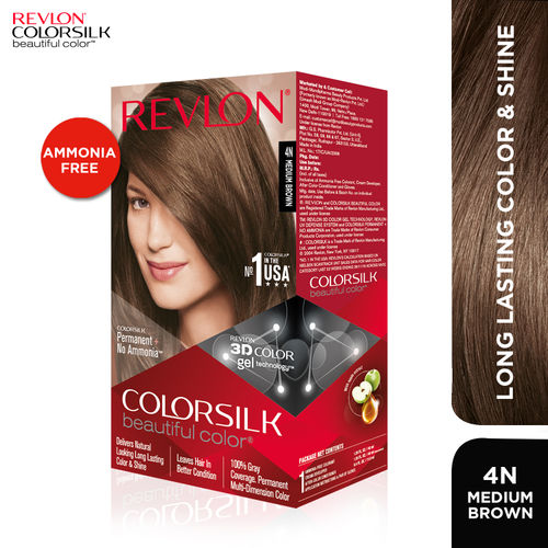 Revlon Colorsilk Hair Color Medium Brown 4n Buy Revlon Colorsilk Hair Color Medium Brown 4n Online At Best Price In India Nykaa