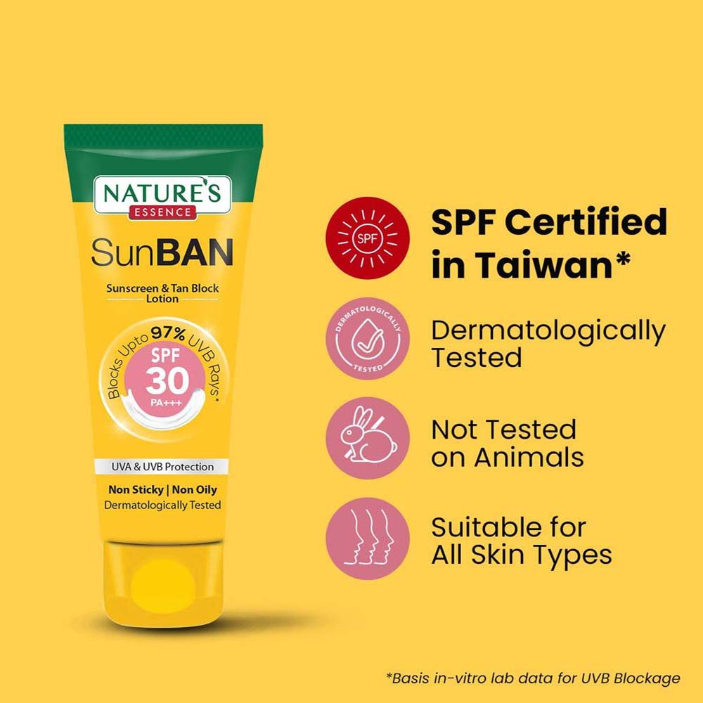 Buy Nature S Essence Sunban Spf 30 Pa Sunscreen Tan Block Lotion