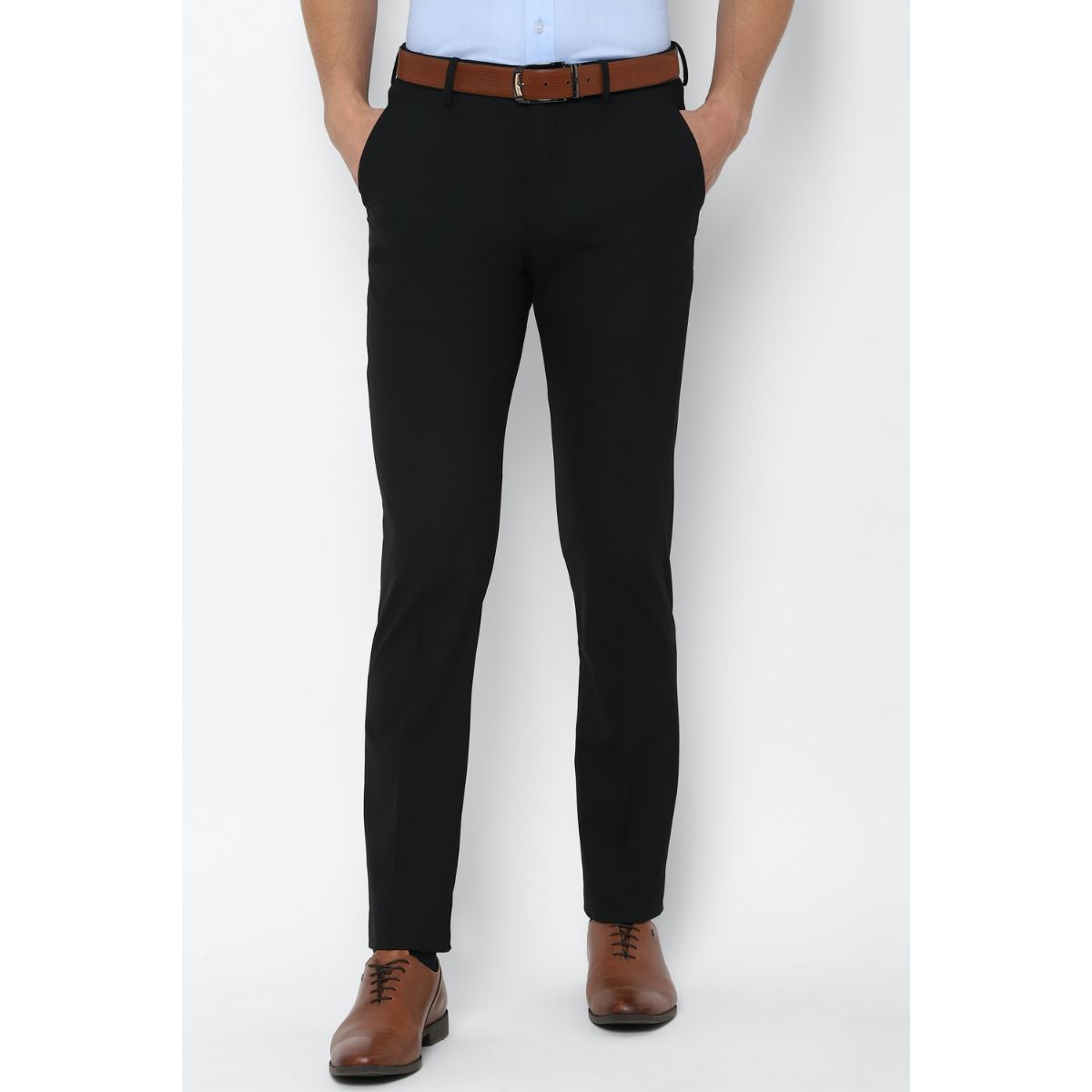 Louis Philippe Sport Casual Trousers Buy Louis Philippe ATH Work Solid Black  Trousers Online  Nykaa Fashion