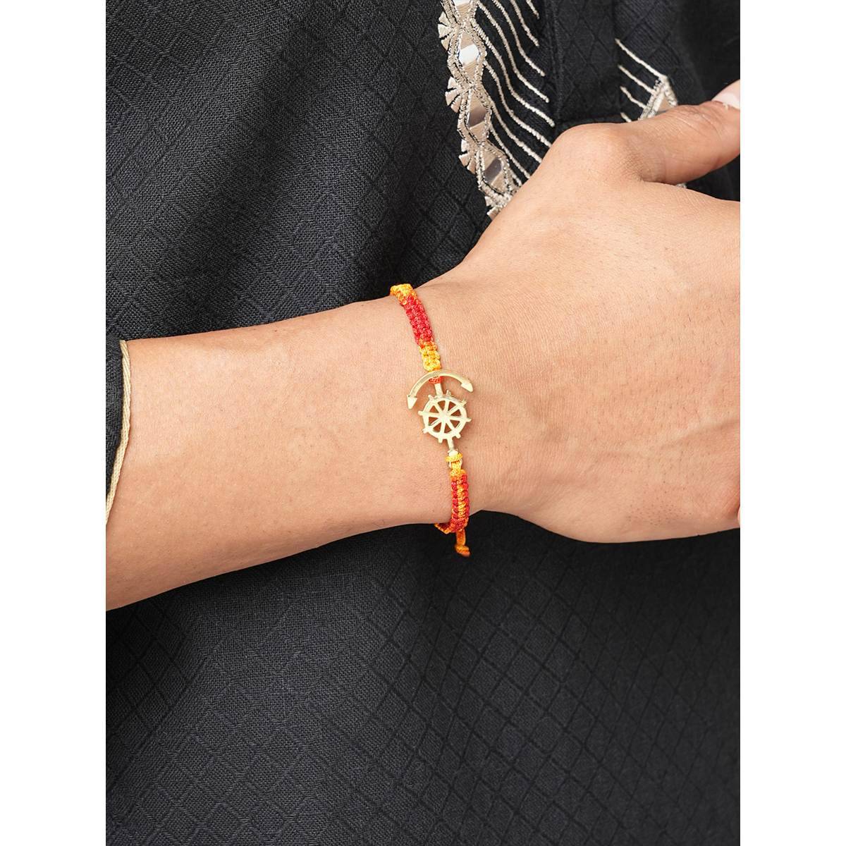 MINUTIAE Anchor Symbol Mantra Charm Bracelet Rakhi