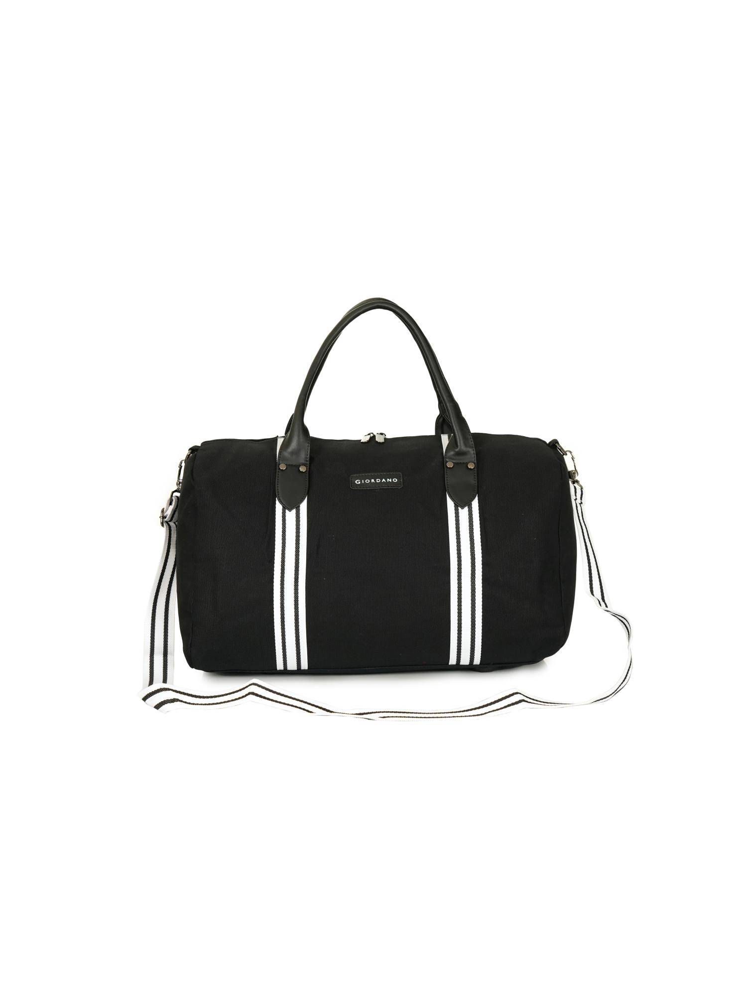 Giordano Unisex 36L Canvas Duffle Bag With Detachable Strap - Black