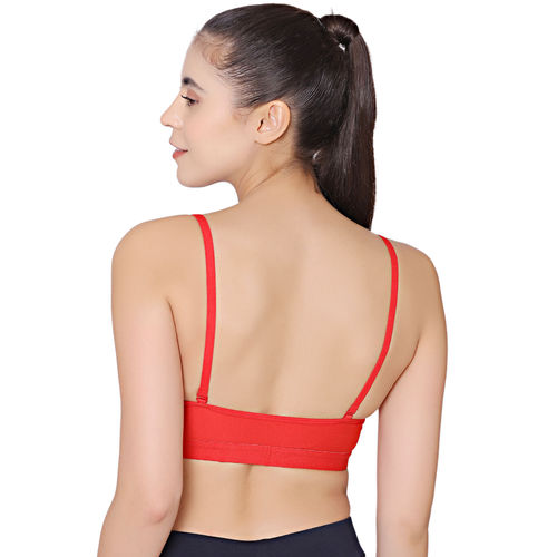 Buy Bodycare Seamless Wire Free Padded Sports Bra-Pack Of 2 - Red